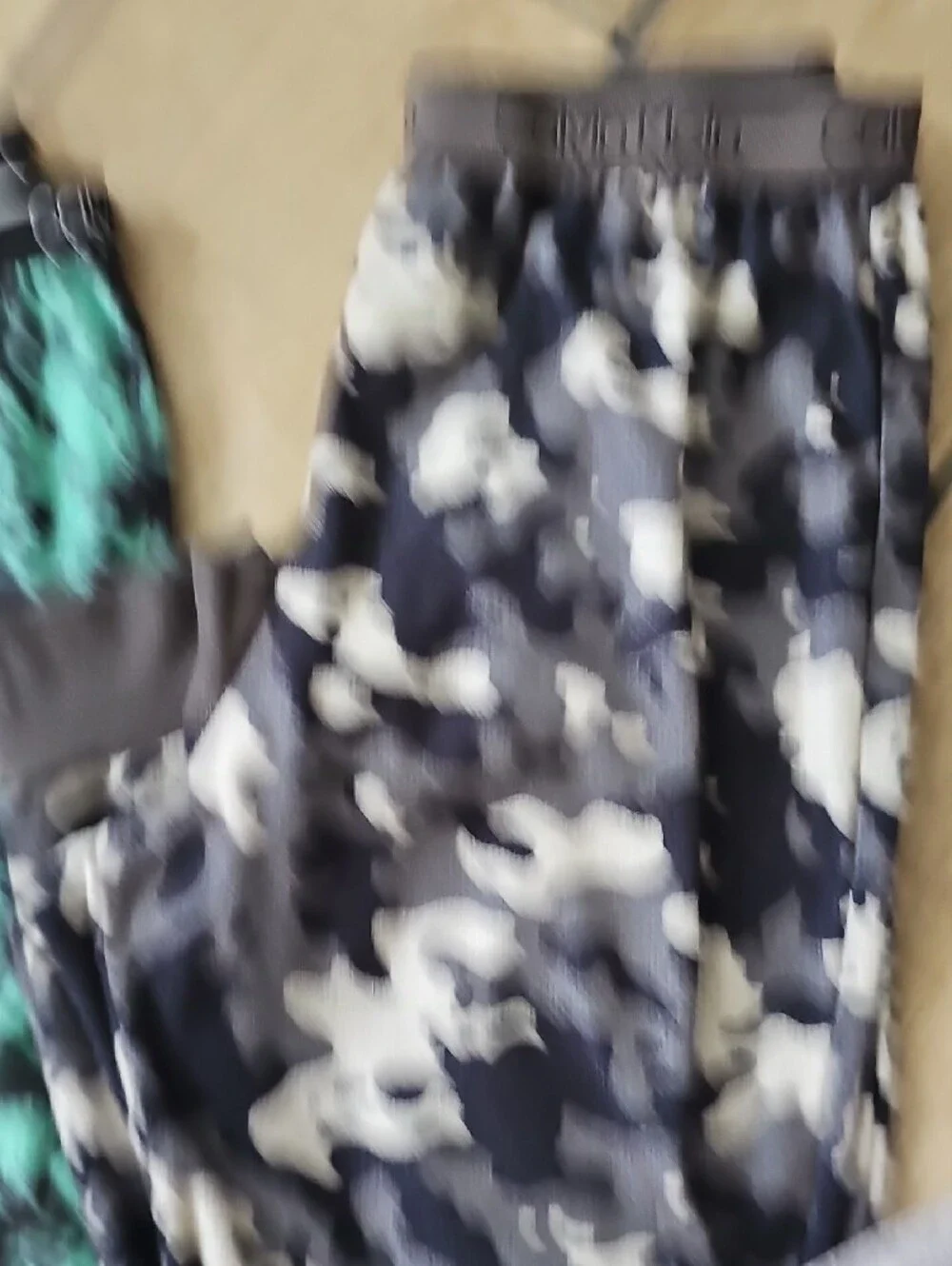 Calvin Klein Kids Jogger Pj Pants Trio Gray Black Camo Teal Tiedye M 10/12